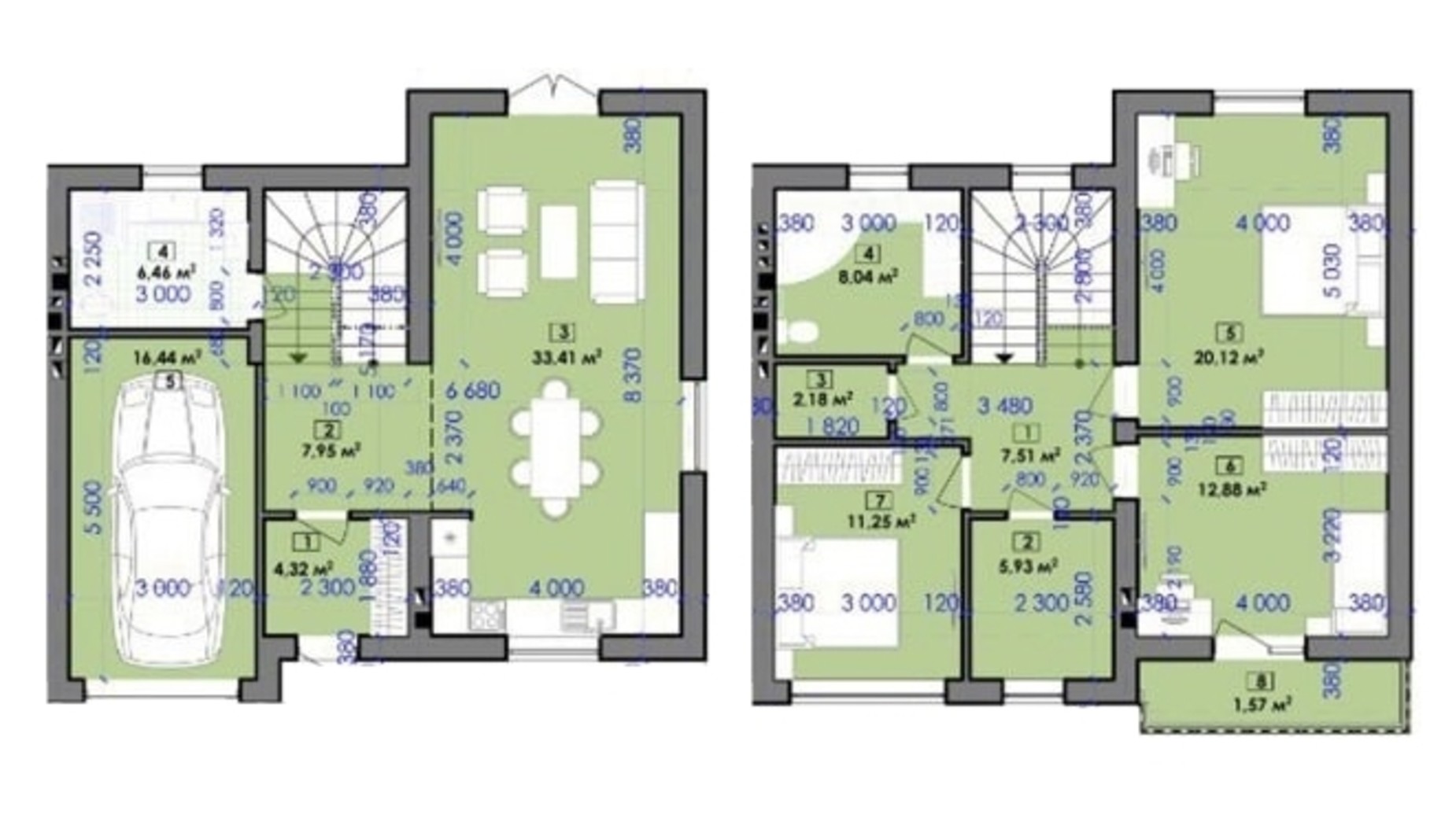 Планування дуплекса в Дуплекси RAIT HOUSE 138.06 м², фото 613746