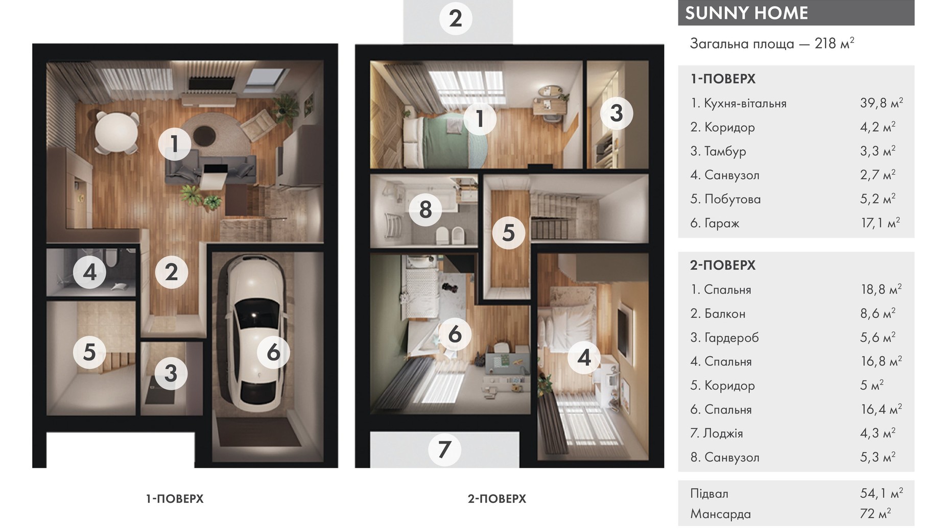 Планировка коттеджа в Парковый городок Джерело 218 м², фото 613810