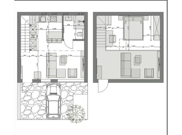 Таунхаус Harmony Land: планировка 2-комнатной квартиры 50 м²