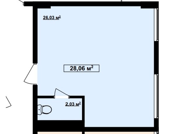 БЦ Long: планування приміщення 28.06 м²