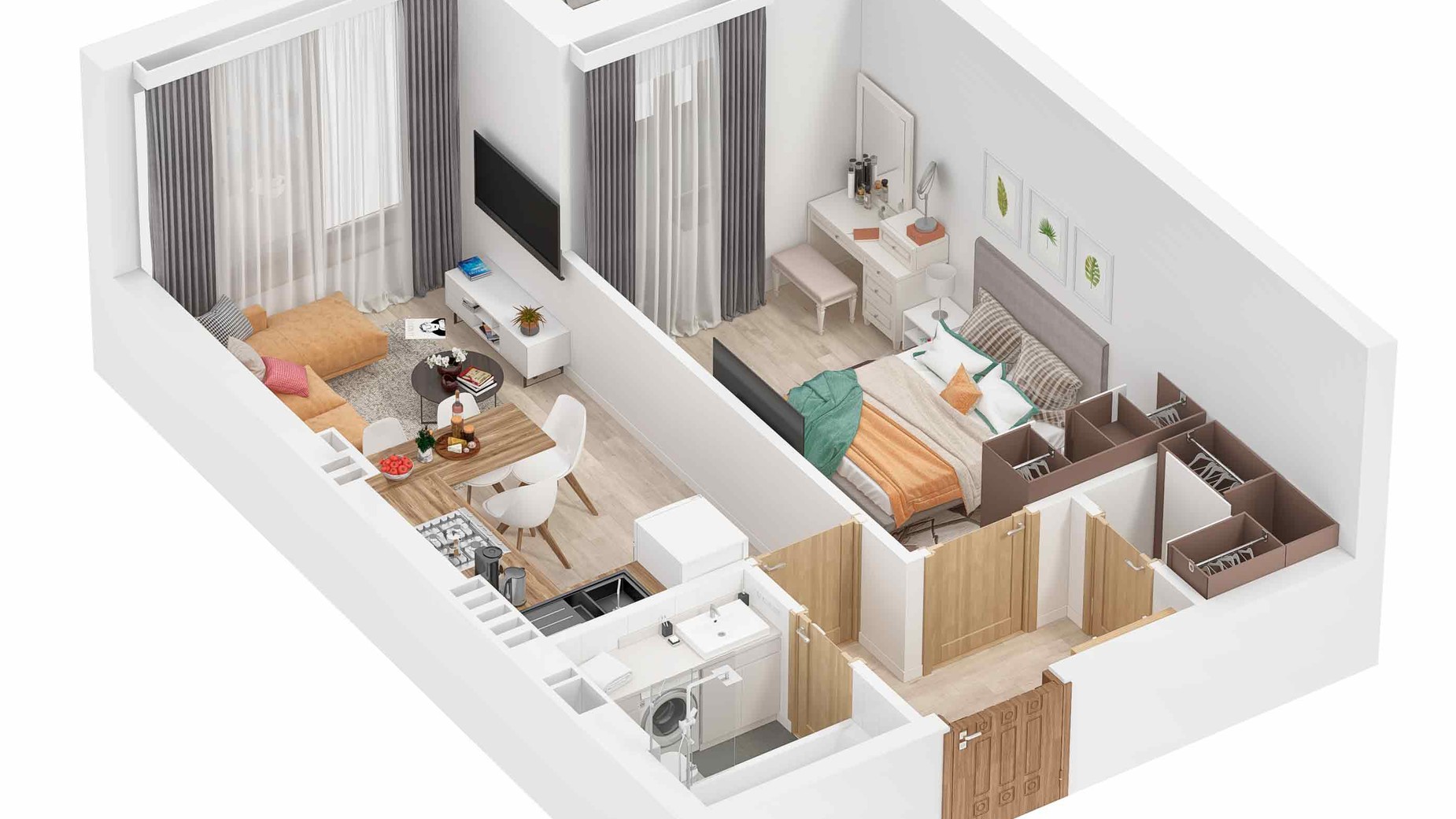 Планировка 1-комнатной квартиры в ЖК Мариинский 41.02 м², фото 616776
