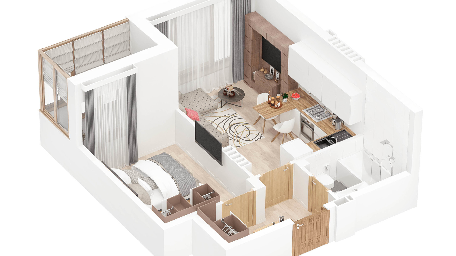 Планировка 1-комнатной квартиры в ЖК Мариинский 38.8 м², фото 616793