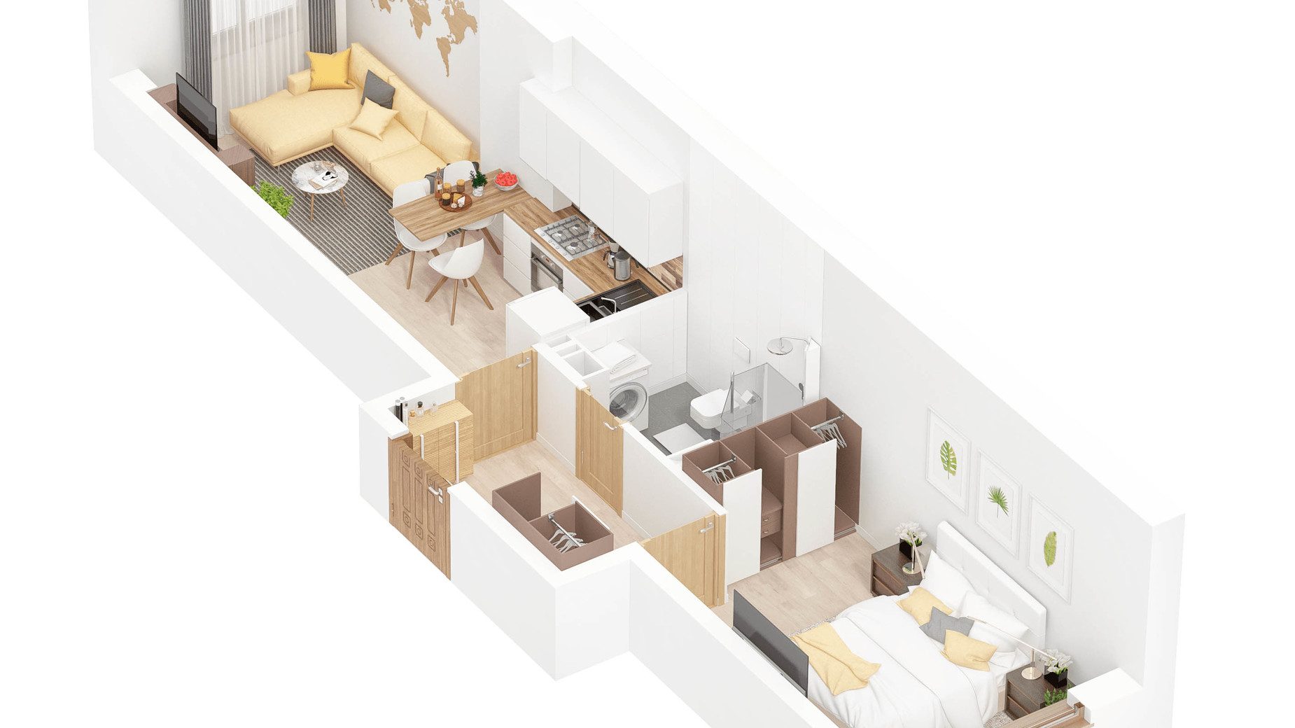 Планировка 1-комнатной квартиры в ЖК Мариинский 41.76 м², фото 616799