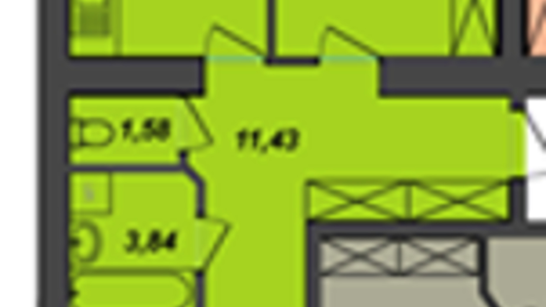 Планировка 2-комнатной квартиры в ЖК Sportcity 73.63 м², фото 617725