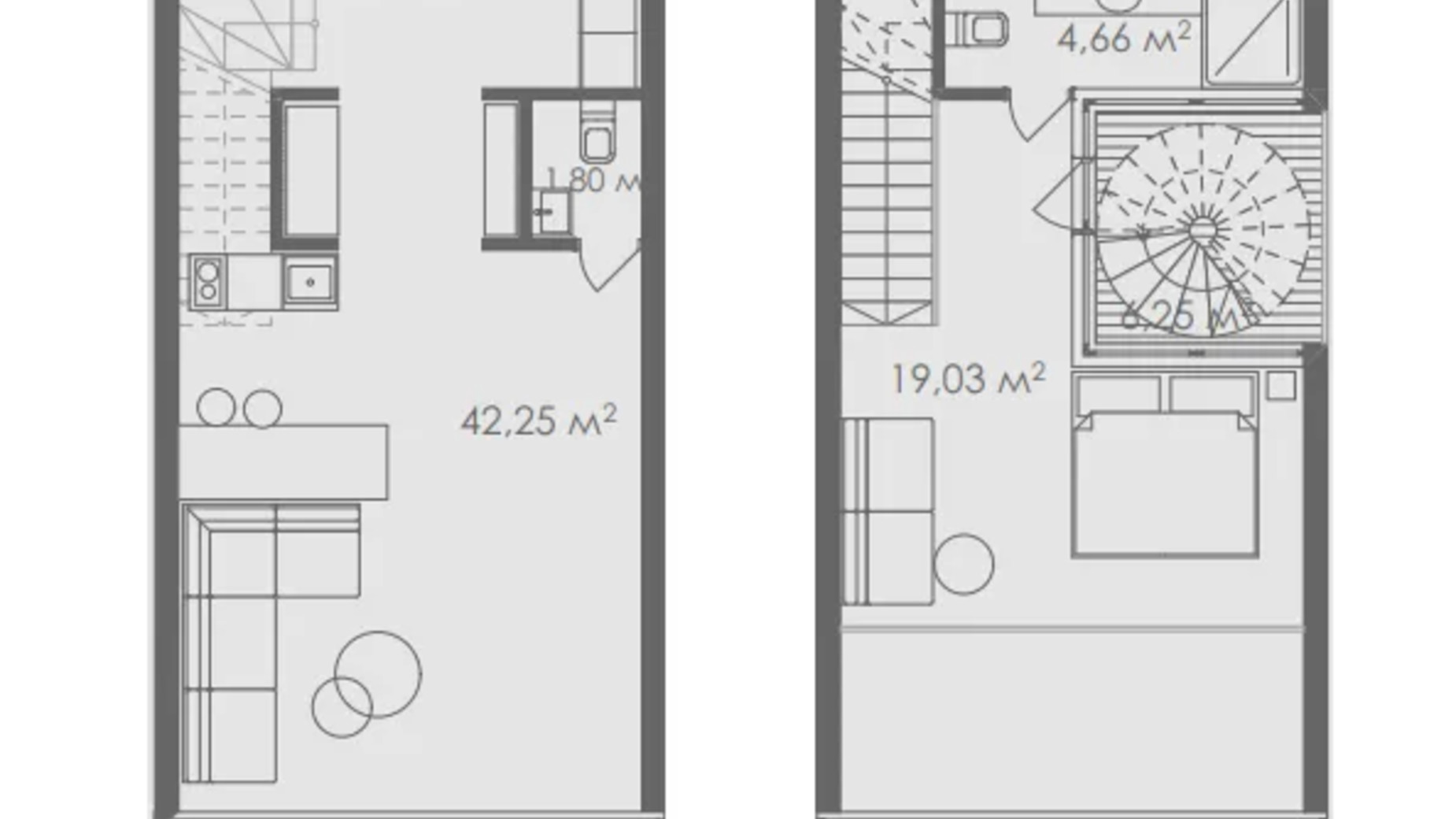 Планування апартаментів в Апарт-комплекс Crystal Hills 70 м², фото 618740