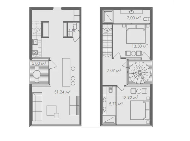 Апарт-комплекс Crystal Hills: планування 3-кімнатної квартири 104 м²