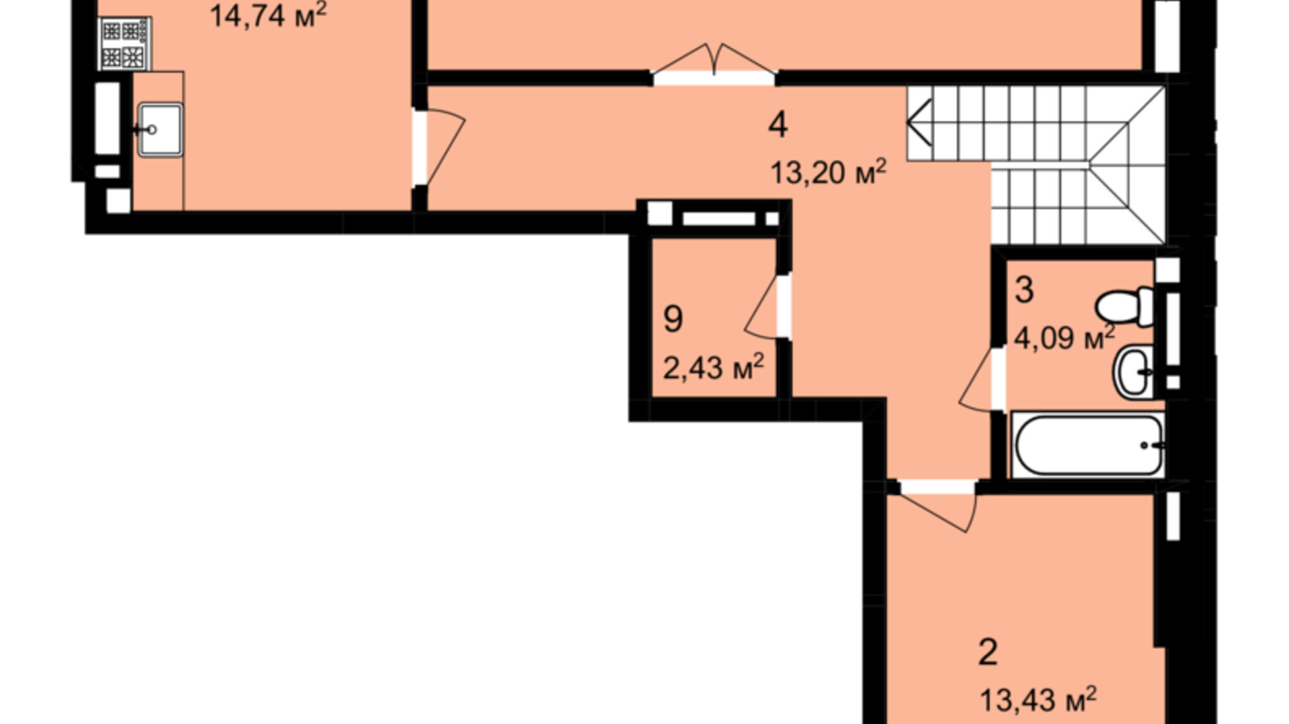 Планування багато­рівневої квартири в ЖК Q-4 Quoroom Avenue 120.25 м², фото 618772