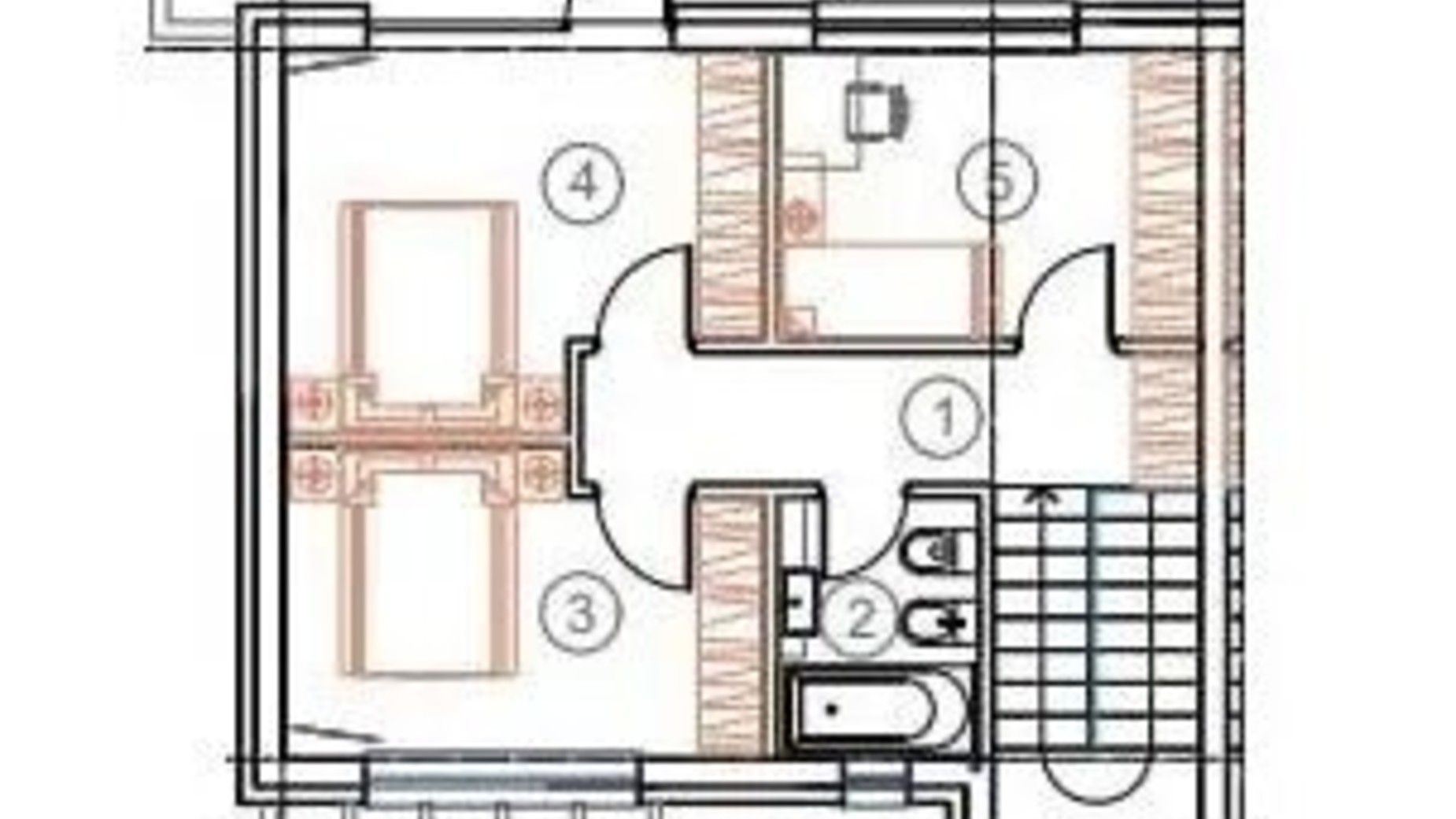 Планировка дуплекса в КГ Chaletville 100 м², фото 618781