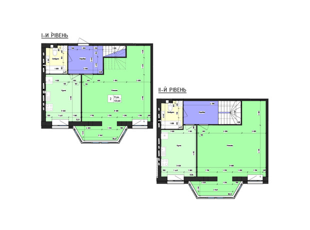 ЖК Парус: планировка 3-комнатной квартиры 121.2 м²