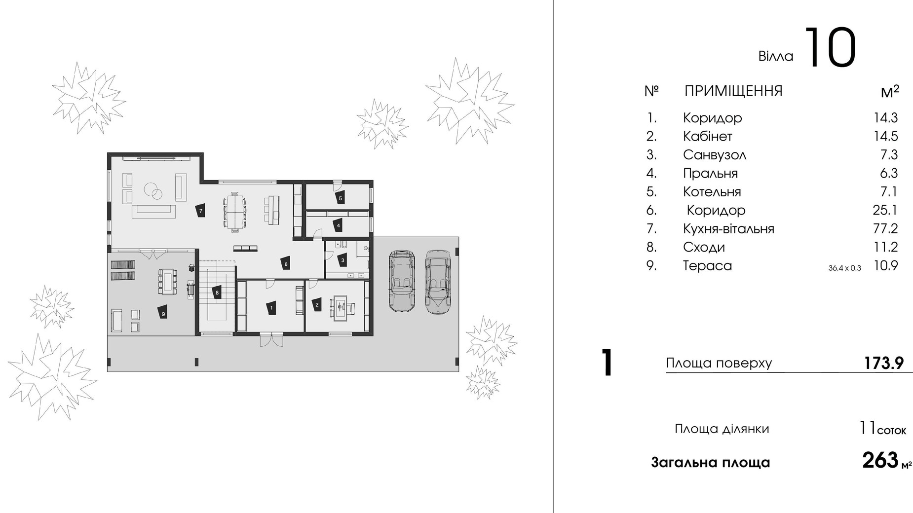 Планування котеджу в КМ Damba River Park 263 м², фото 619048