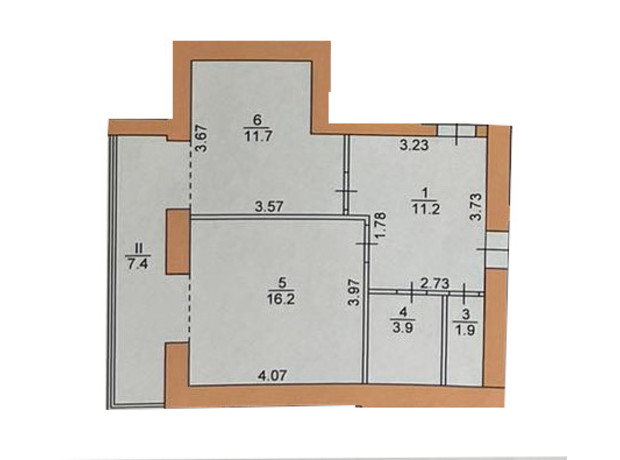 ЖК Уютный дом: планировка 2-комнатной квартиры 84.2 м²