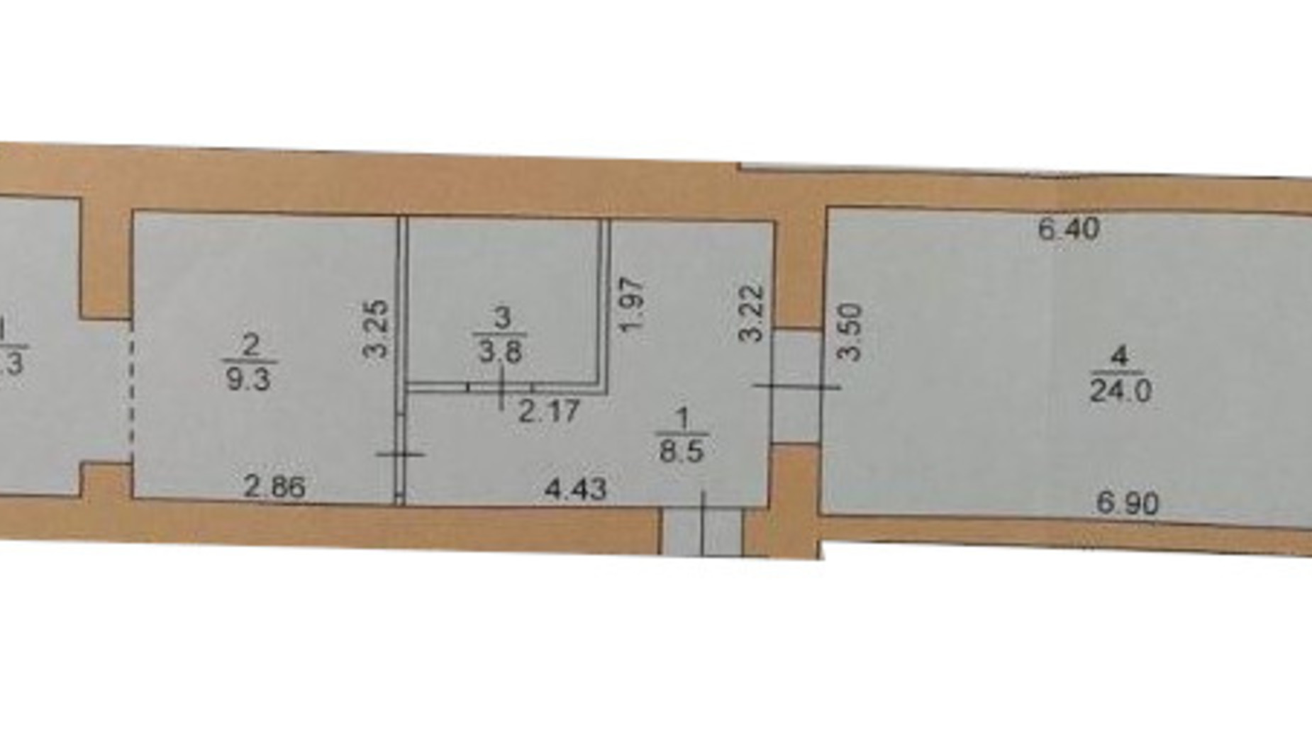 Планування 1-кімнатної квартири в ЖК Затишний дім 51.9 м², фото 619390