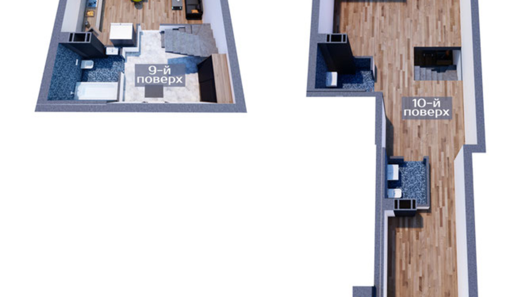 Планування 3-кімнатної квартири в ЖК Дніпровська Набережна 105.77 м², фото 619416