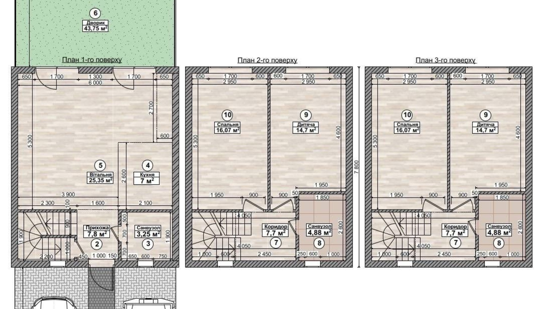 Планування таунхауса в Таунхаус Sanville Park 133 м², фото 619989