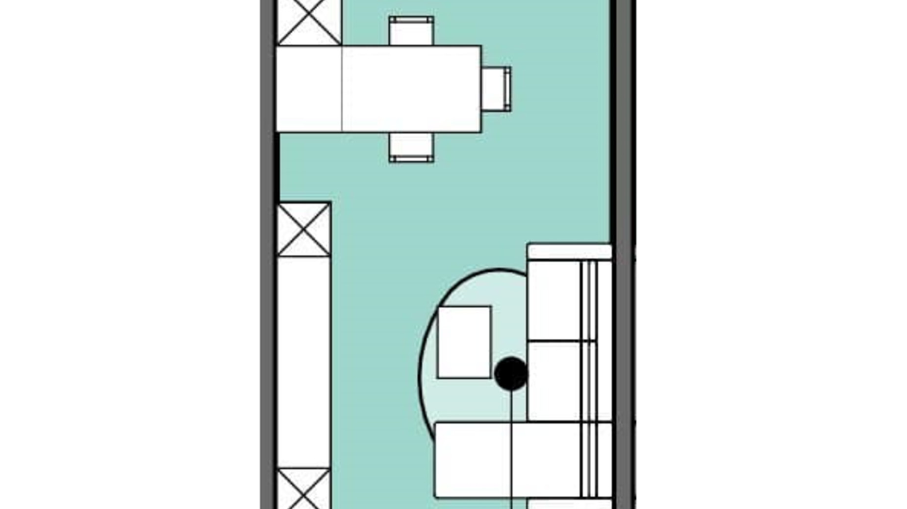 Планировка 1-комнатной квартиры в ЖК Sofi House 32.9 м², фото 620396