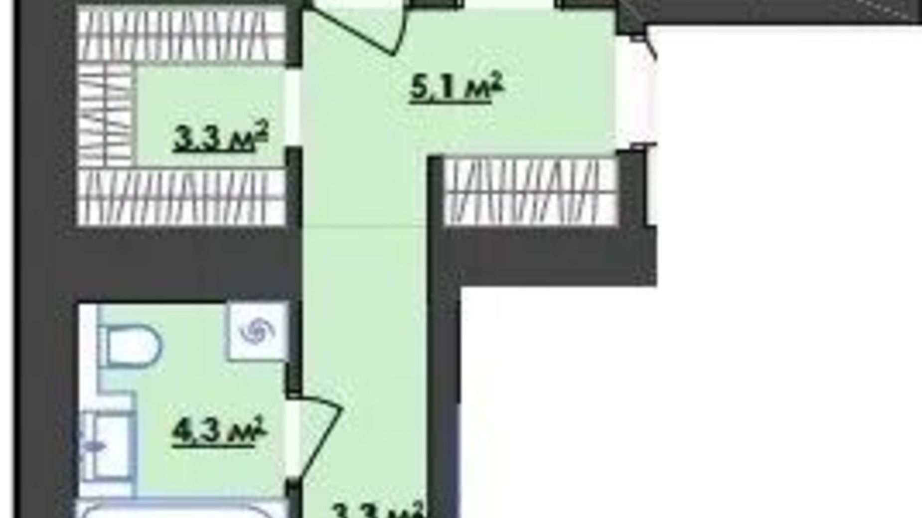 Планировка 2-комнатной квартиры в ЖК Browar 56.2 м², фото 620529