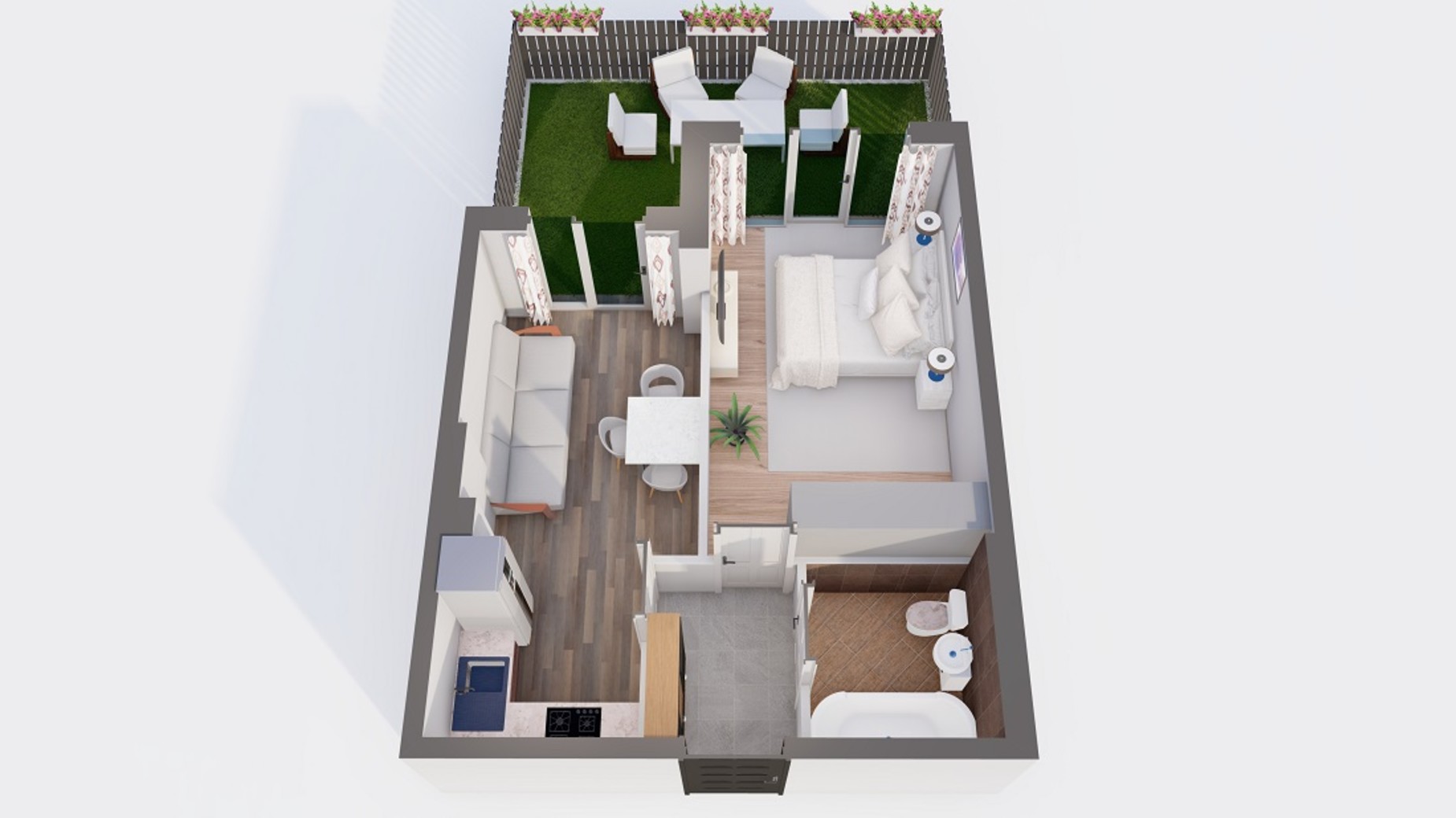 Планування 1-кімнатної квартири в ЖК Orange Park 40.41 м², фото 620549
