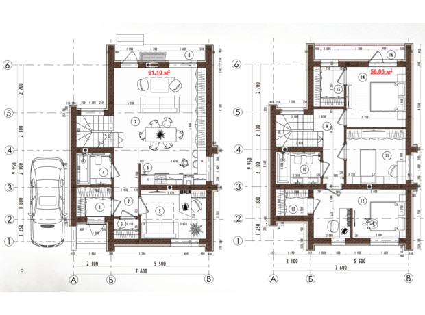 КМ Sвій Dім: планування 4-кімнатної квартири 121.61 м²