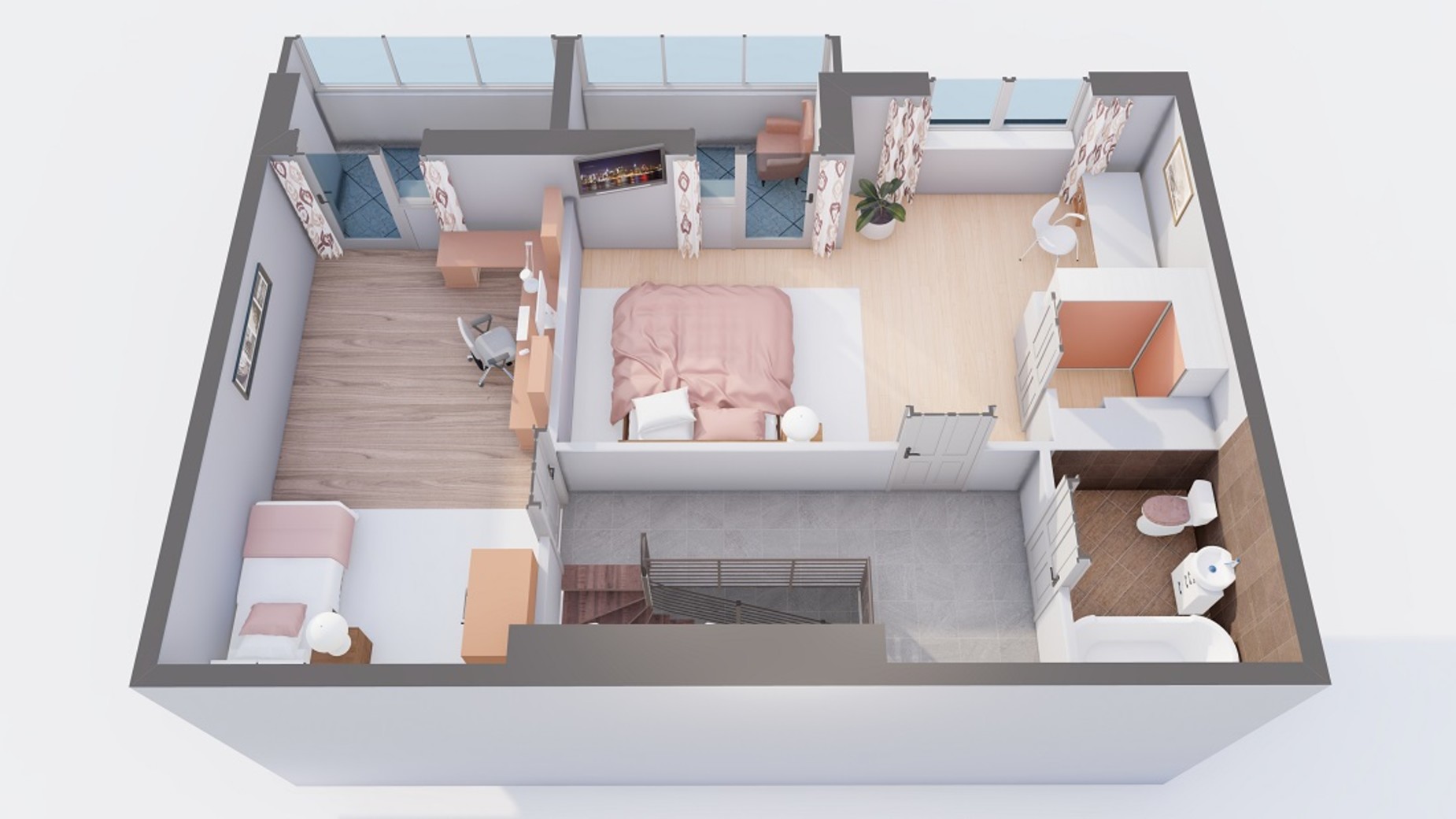 Планування багато­рівневої квартири в ЖК Orange Park 92.21 м², фото 621019