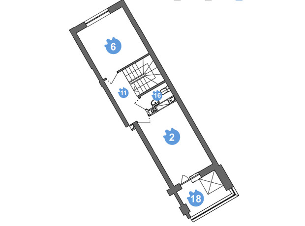 ЖК Family & Friends: планировка 3-комнатной квартиры 82.05 м²