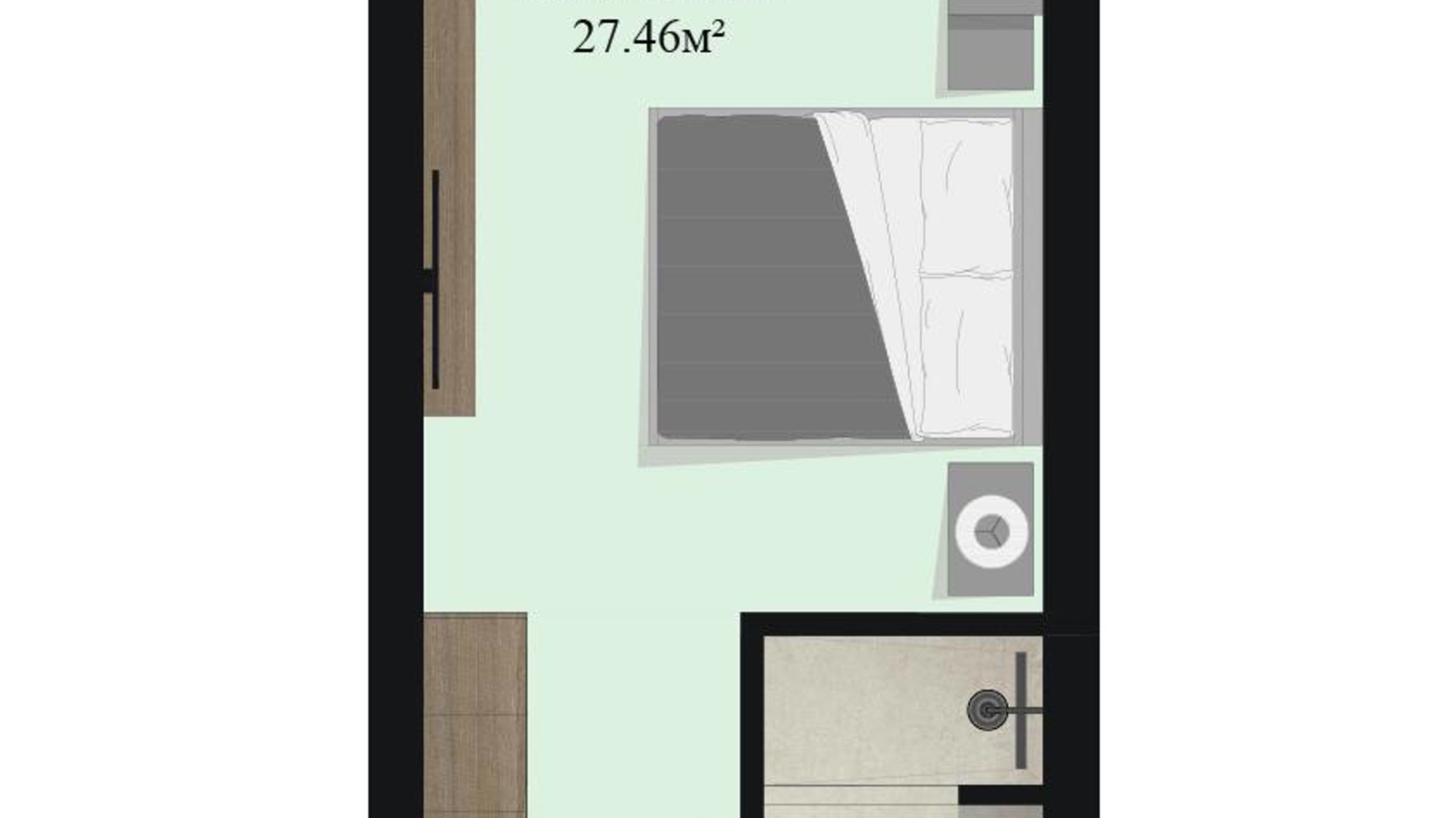 Планировка апартаментов в Апарт-готель Green Rest 27.46 м², фото 621686