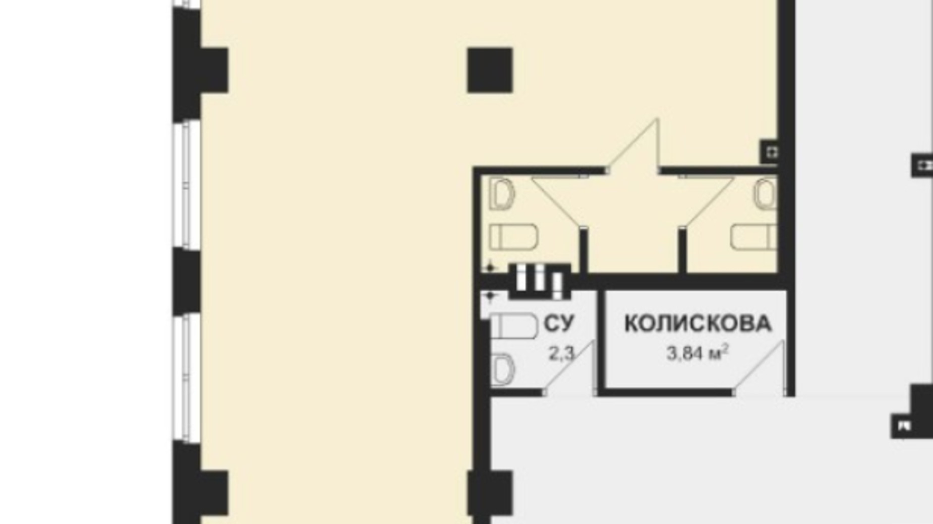 Планировка торгового помещения в ЖК Aurora 106.82 м², фото 621694
