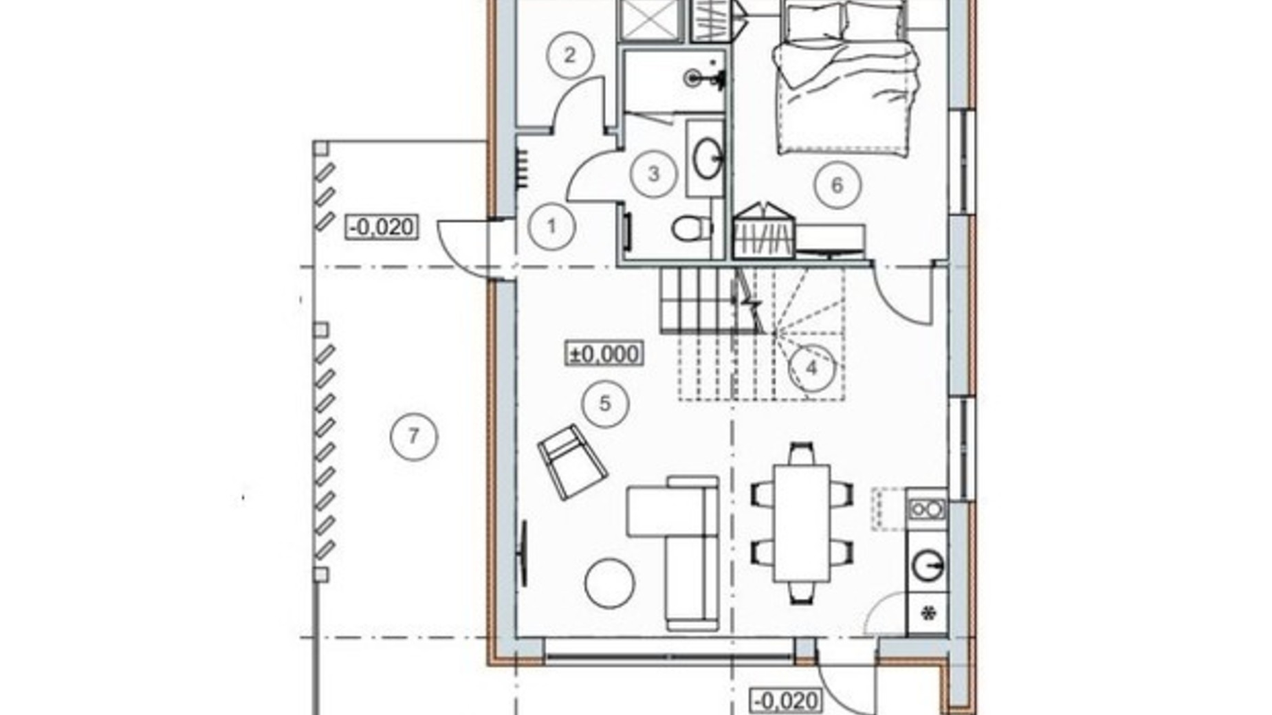 Планування котеджу в КМ Beskid Home Resort 121.74 м², фото 622919