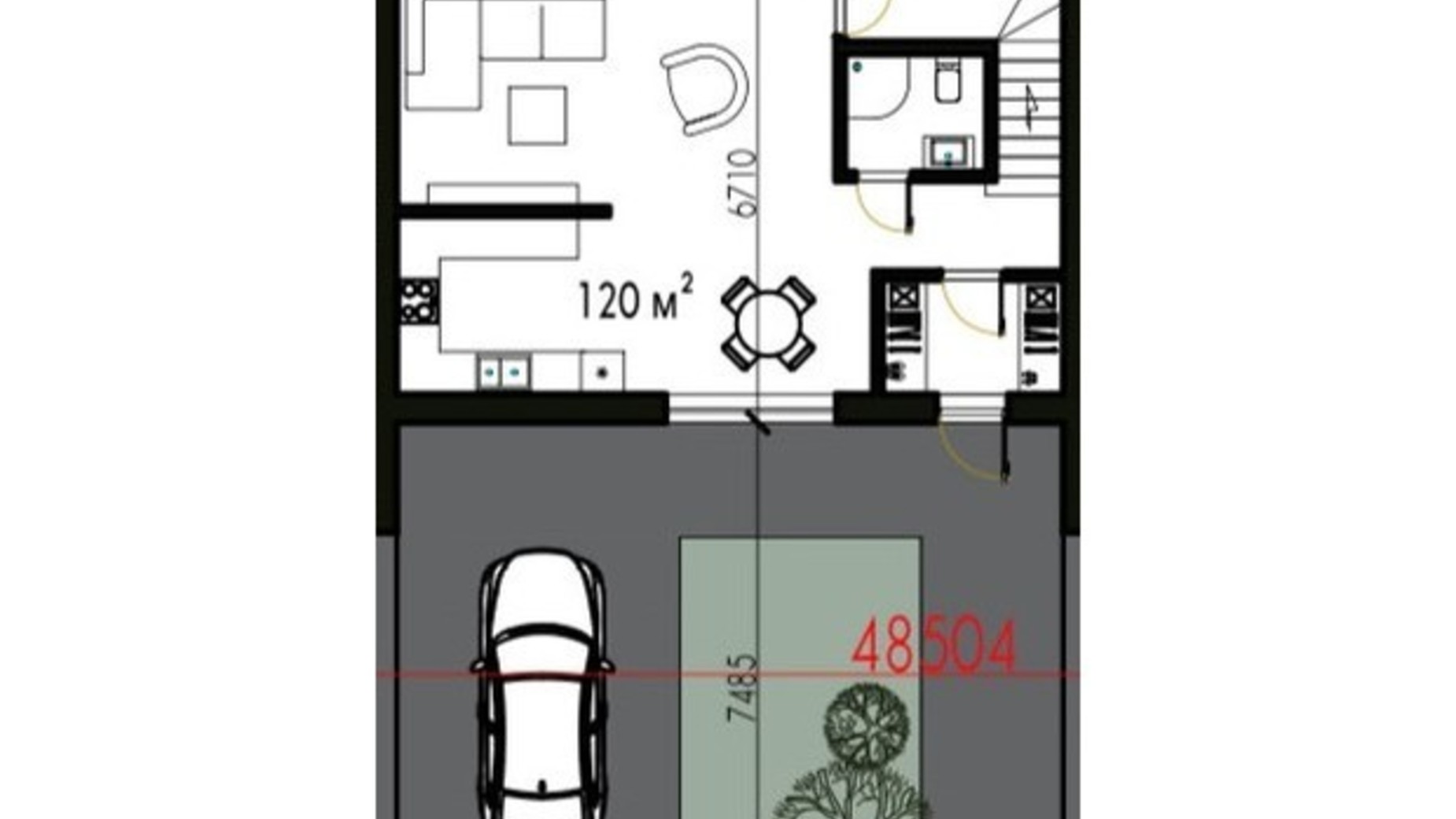 Планировка коттеджа в КГ ул. Боковая-Песковая 120 м², фото 623510