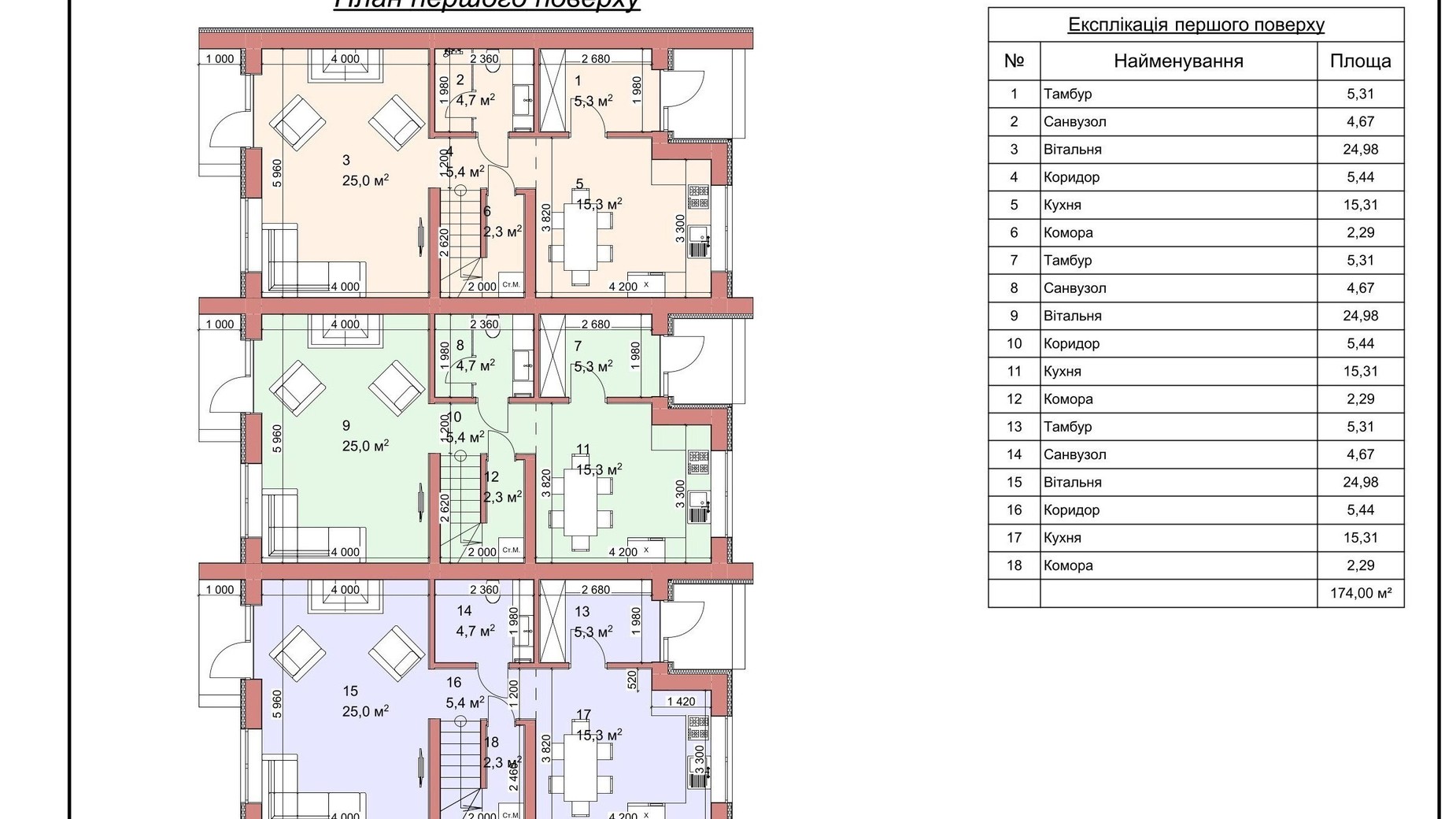 Планировка таунхауса в Таунхаус Hygge 115 м², фото 623648