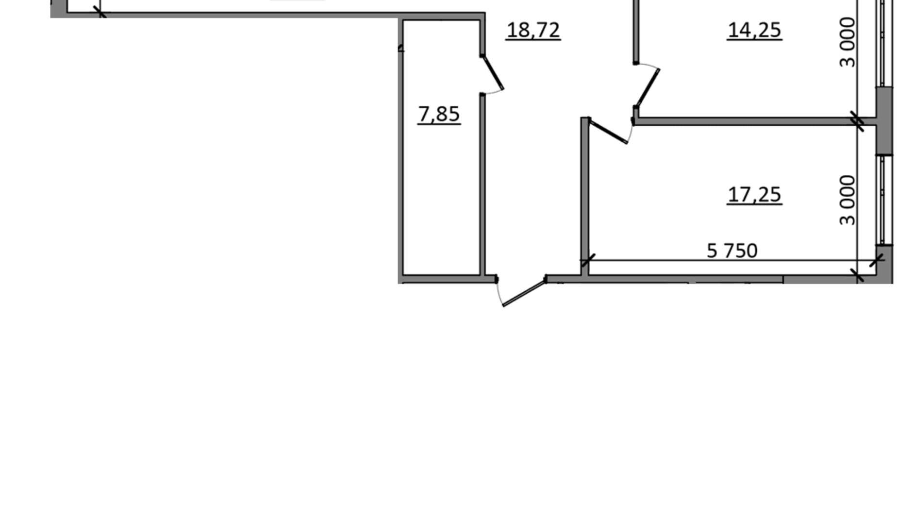 Планировка 3-комнатной квартиры в ЖК Парксайд 114.6 м², фото 624038