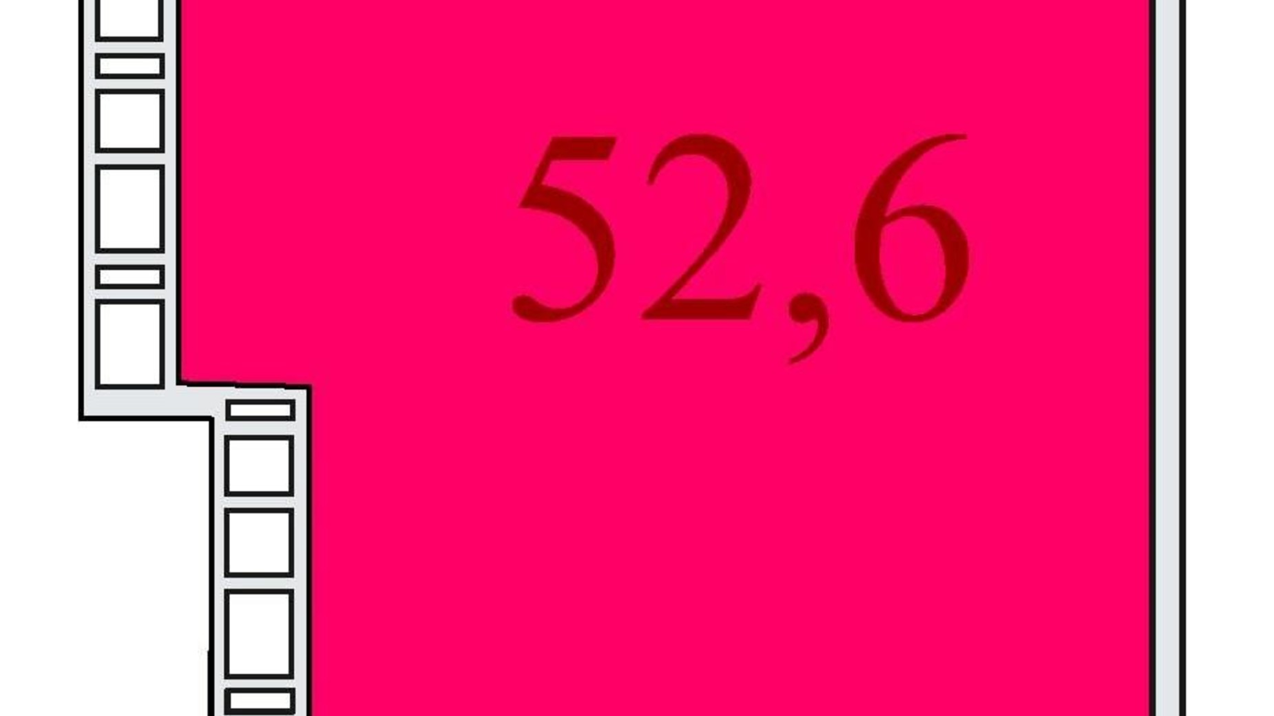 Планування 1-кімнатної квартири в ЖК Баку 52.6 м², фото 624241