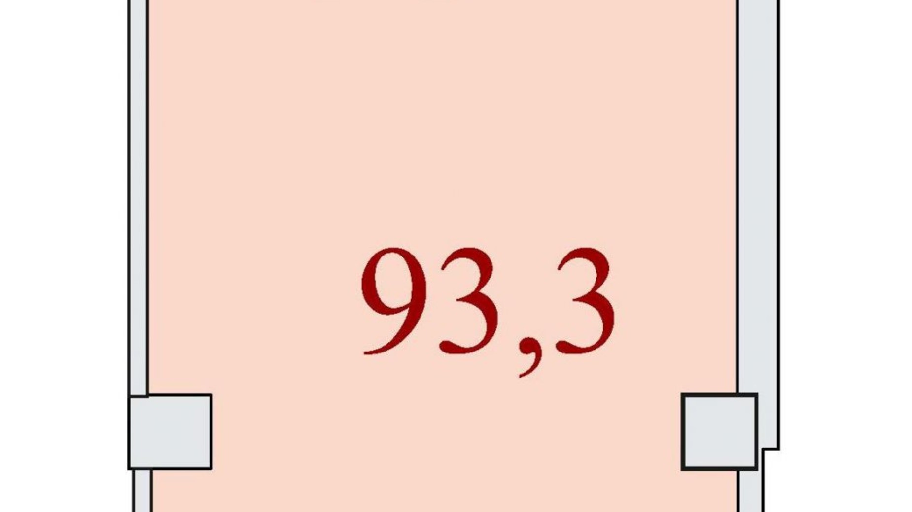 Планировка 3-комнатной квартиры в ЖК Баку 93.3 м², фото 624284