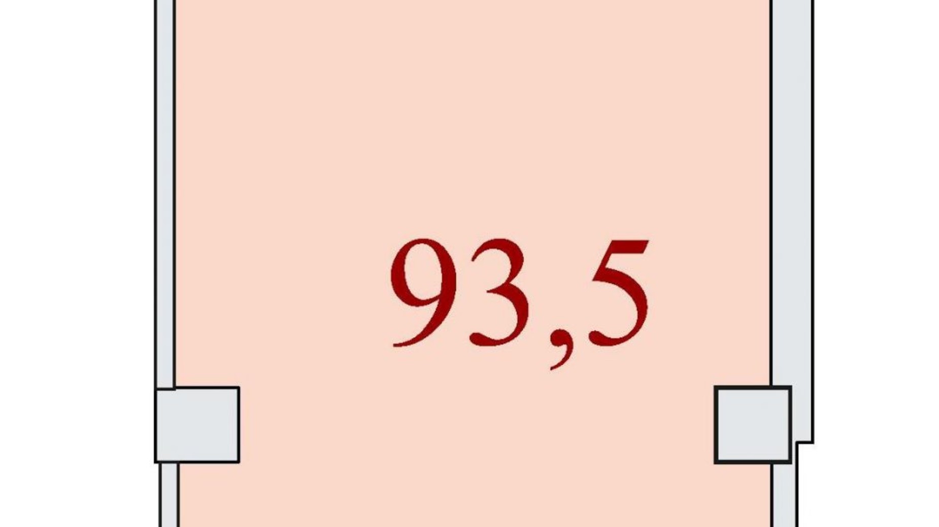 Планировка 3-комнатной квартиры в ЖК Баку 93.5 м², фото 624294