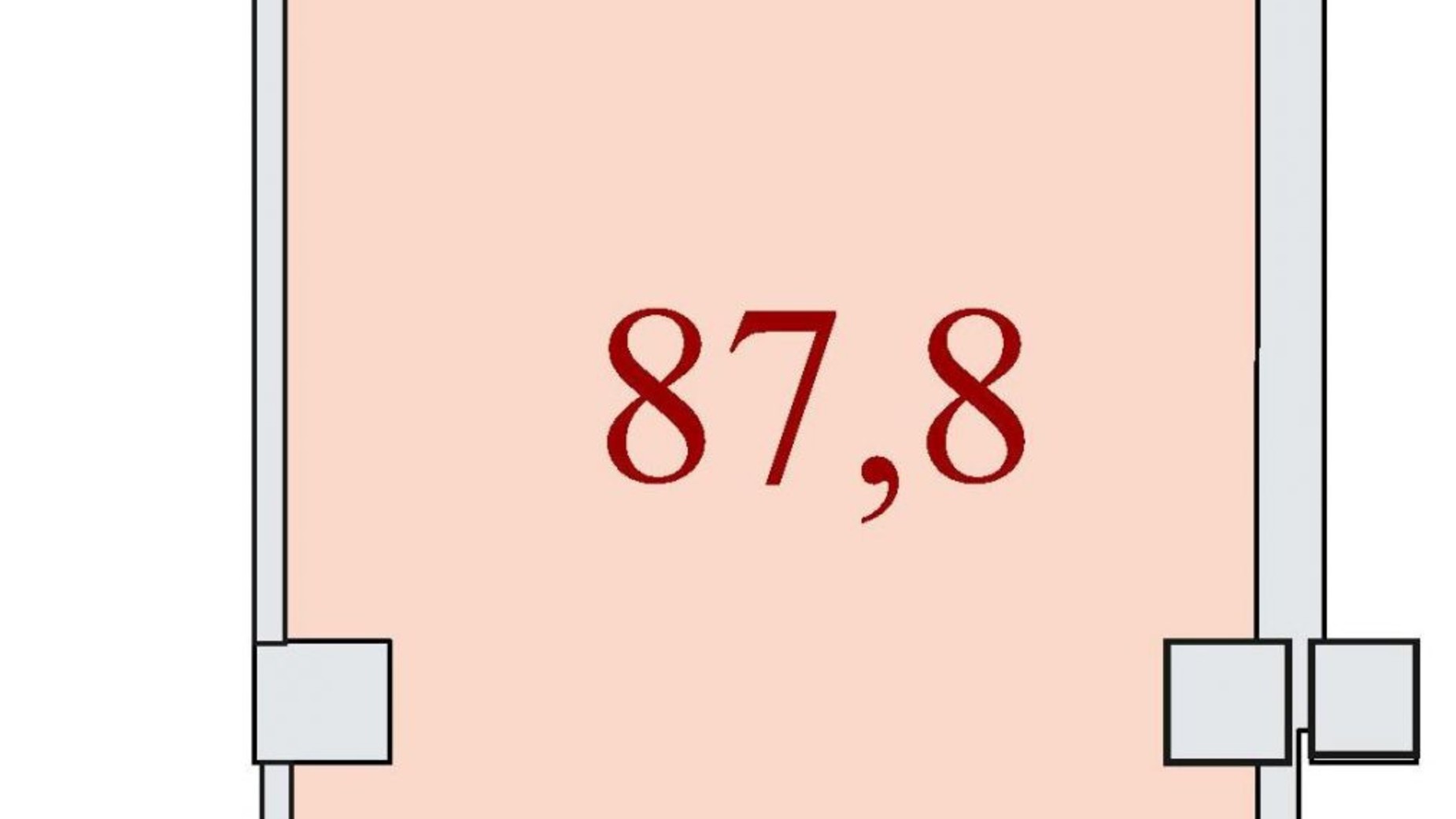 Планування 1-кімнатної квартири в ЖК Баку 87.8 м², фото 624372