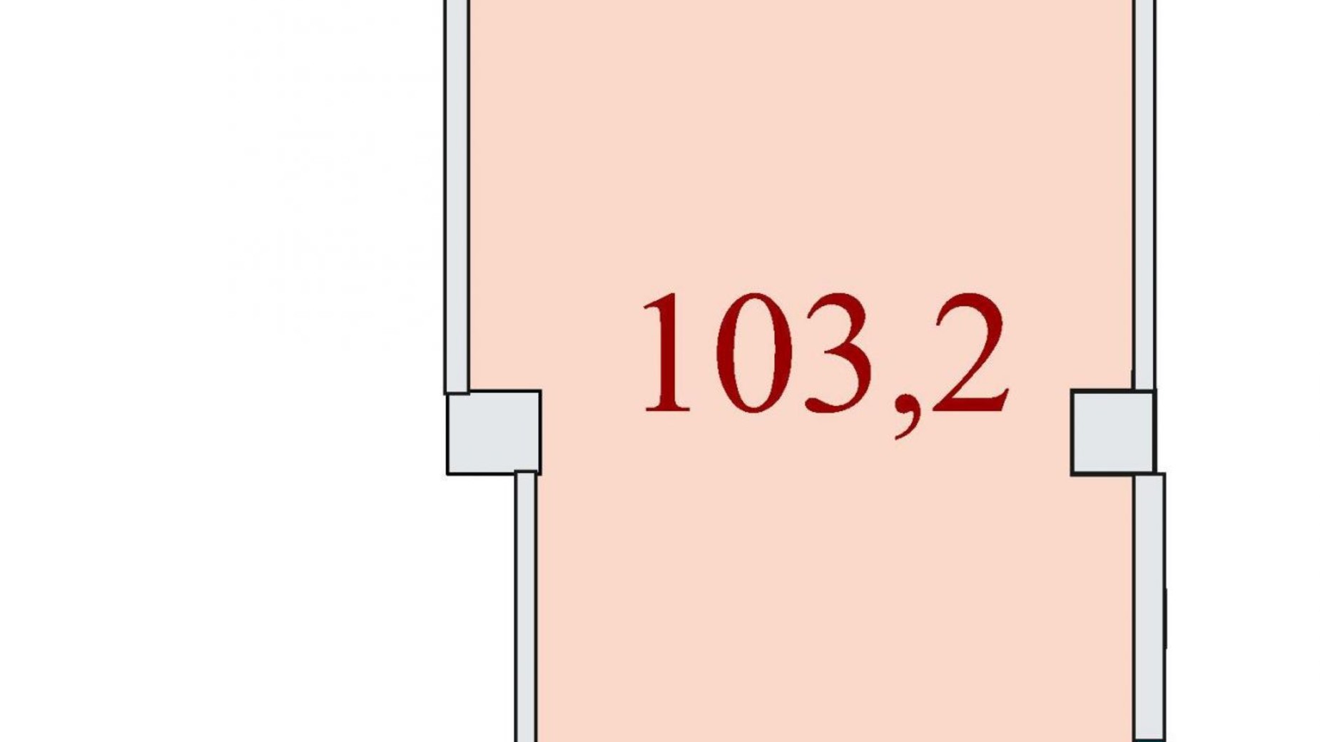 Планировка 3-комнатной квартиры в ЖК Баку 103.2 м², фото 624663