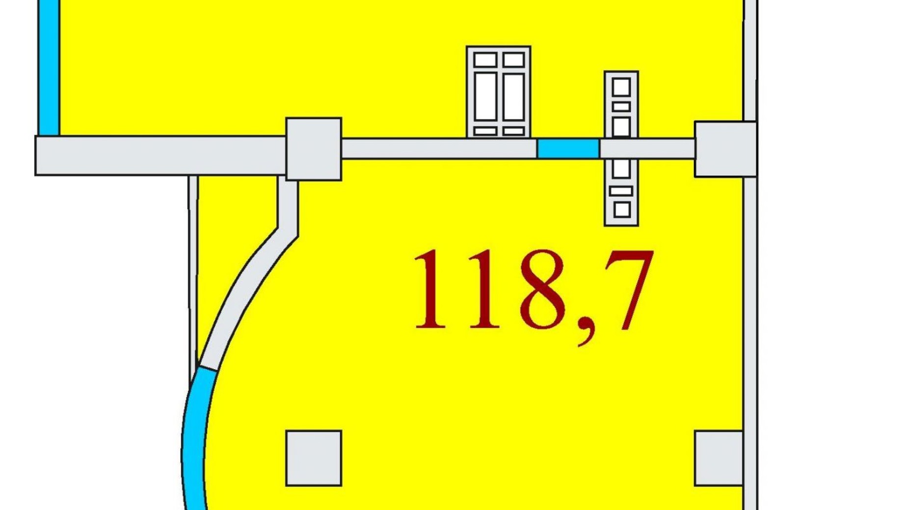 Планировка 3-комнатной квартиры в ЖК Баку 118.7 м², фото 624694