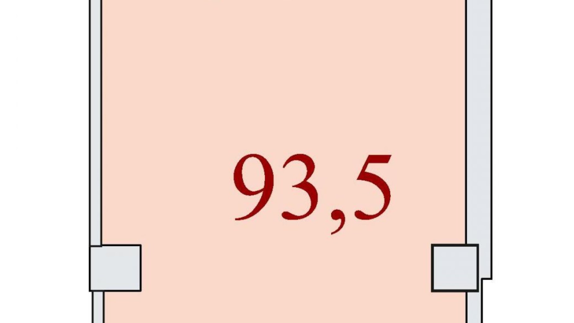 Планировка 3-комнатной квартиры в ЖК Баку 93.5 м², фото 624704