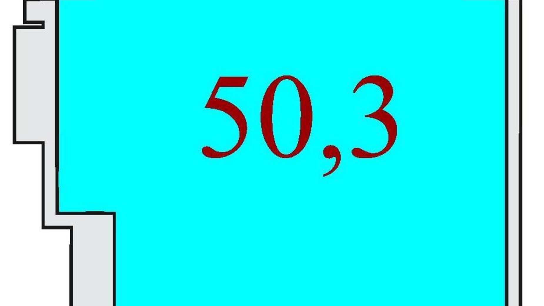 Планування 1-кімнатної квартири в ЖК Баку 50.3 м², фото 624739