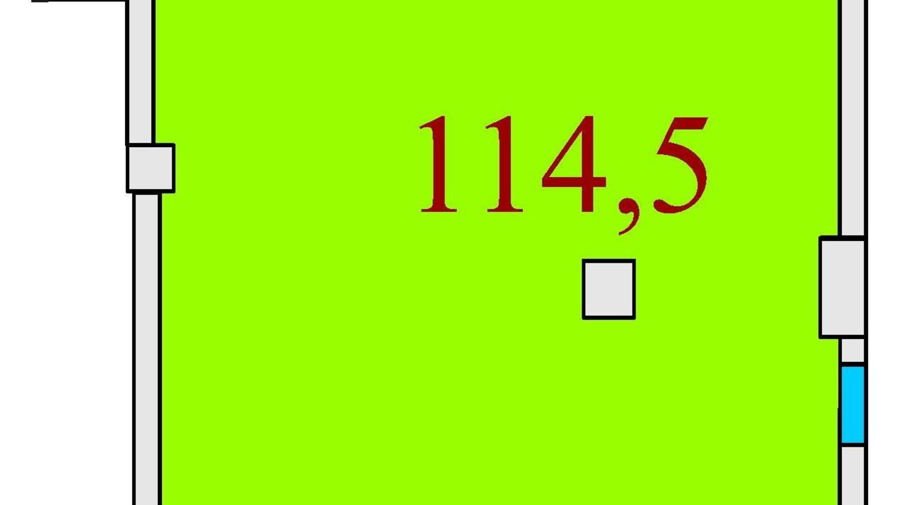 Планування 3-кімнатної квартири в ЖК Баку 114.5 м², фото 625097