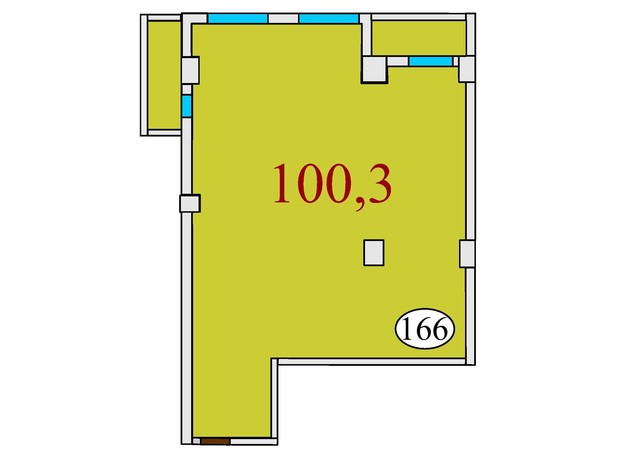 ЖК Баку: планування 3-кімнатної квартири 100.3 м²