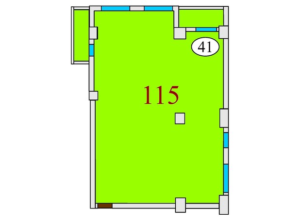 ЖК Баку: планировка 3-комнатной квартиры 115 м²