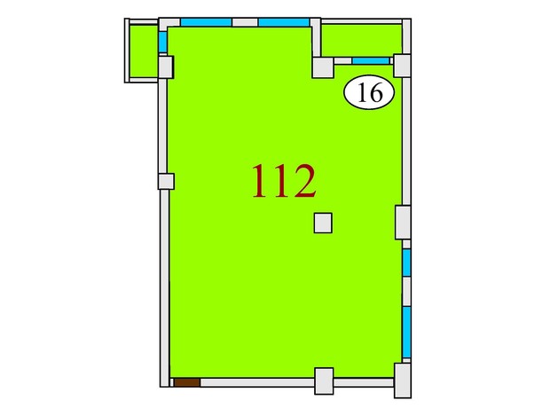 ЖК Баку: планировка 3-комнатной квартиры 112 м²