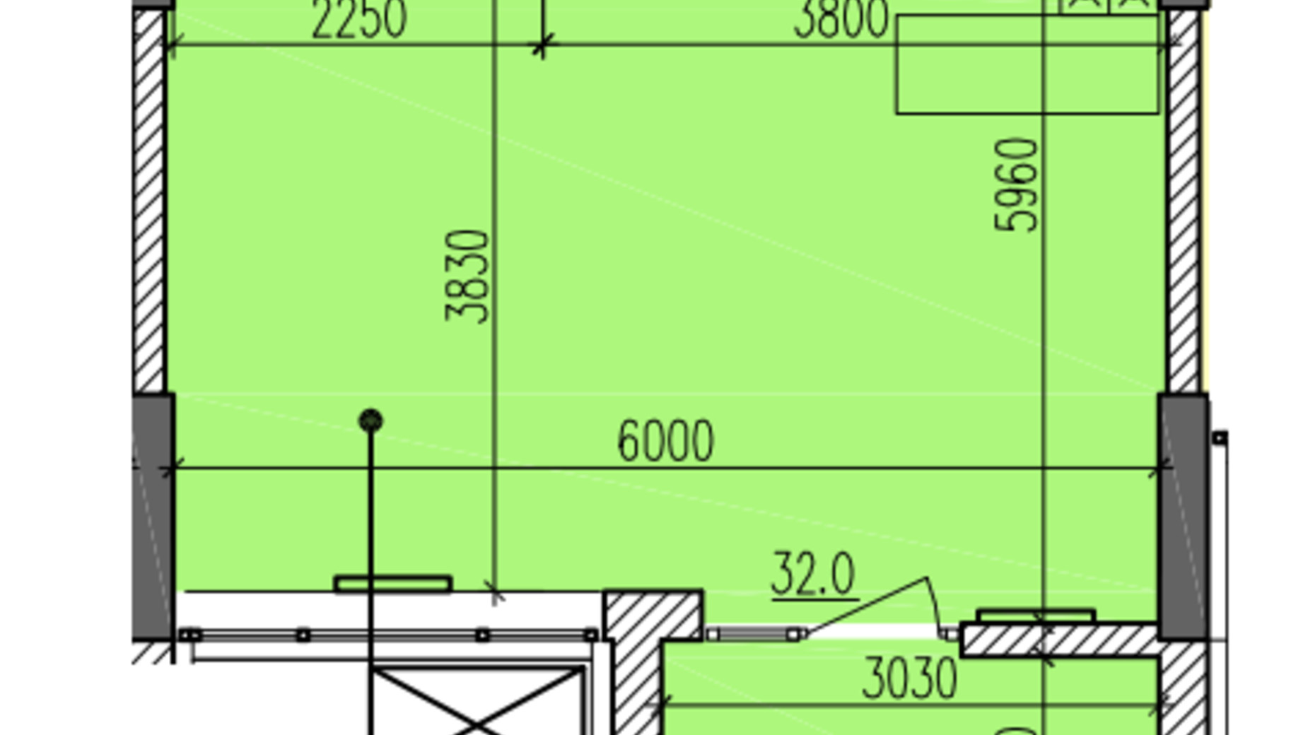 Планування 1-кімнатної квартири в ЖК Затишний-2 39.8 м², фото 625644