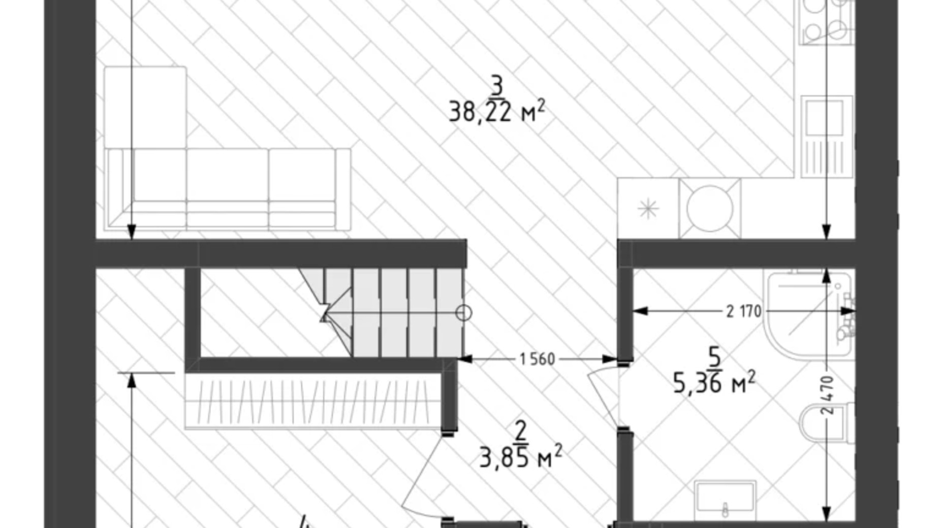 Планировка коттеджа в КГ Lagom 149 м², фото 626180