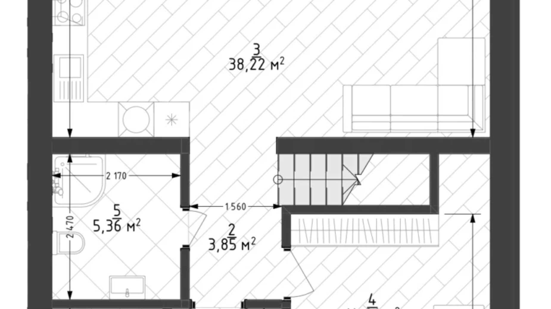 Планировка коттеджа в КГ Lagom 149 м², фото 626185