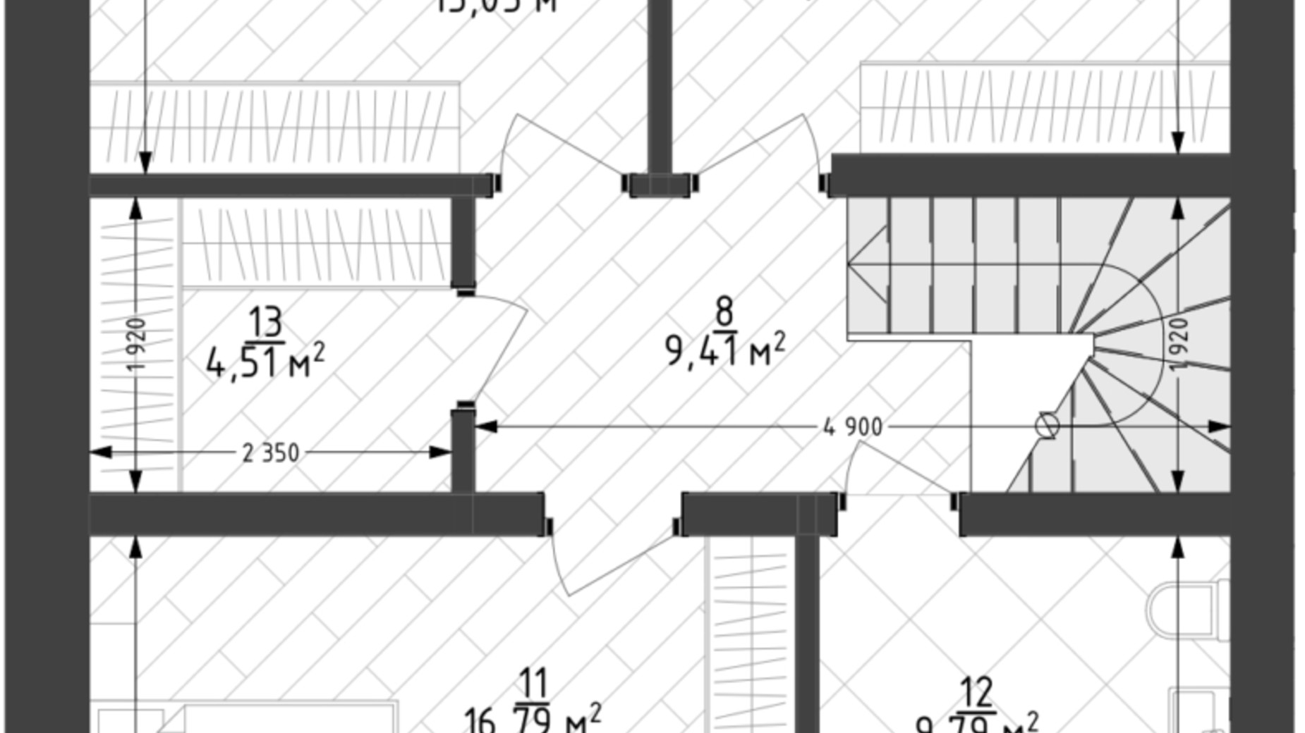 Планировка коттеджа в КГ Lagom 132 м², фото 626189