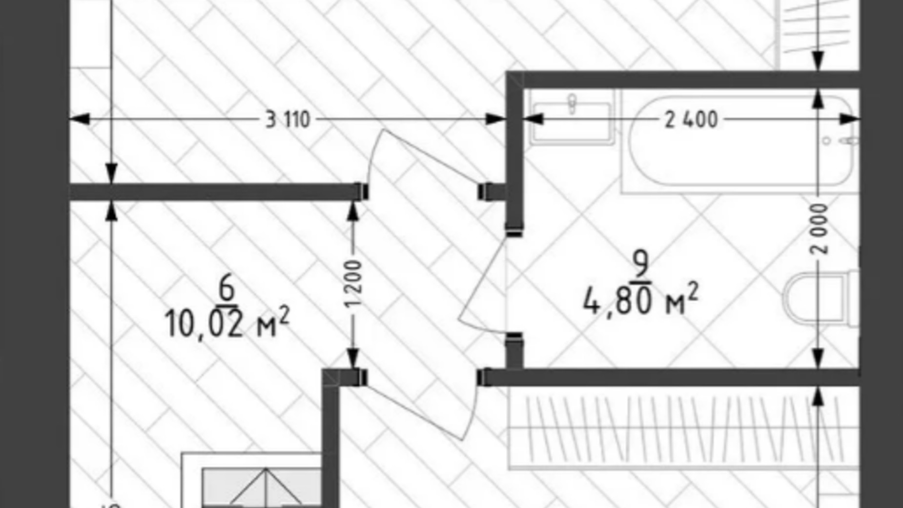 Планировка коттеджа в КГ Lagom 94 м², фото 626198