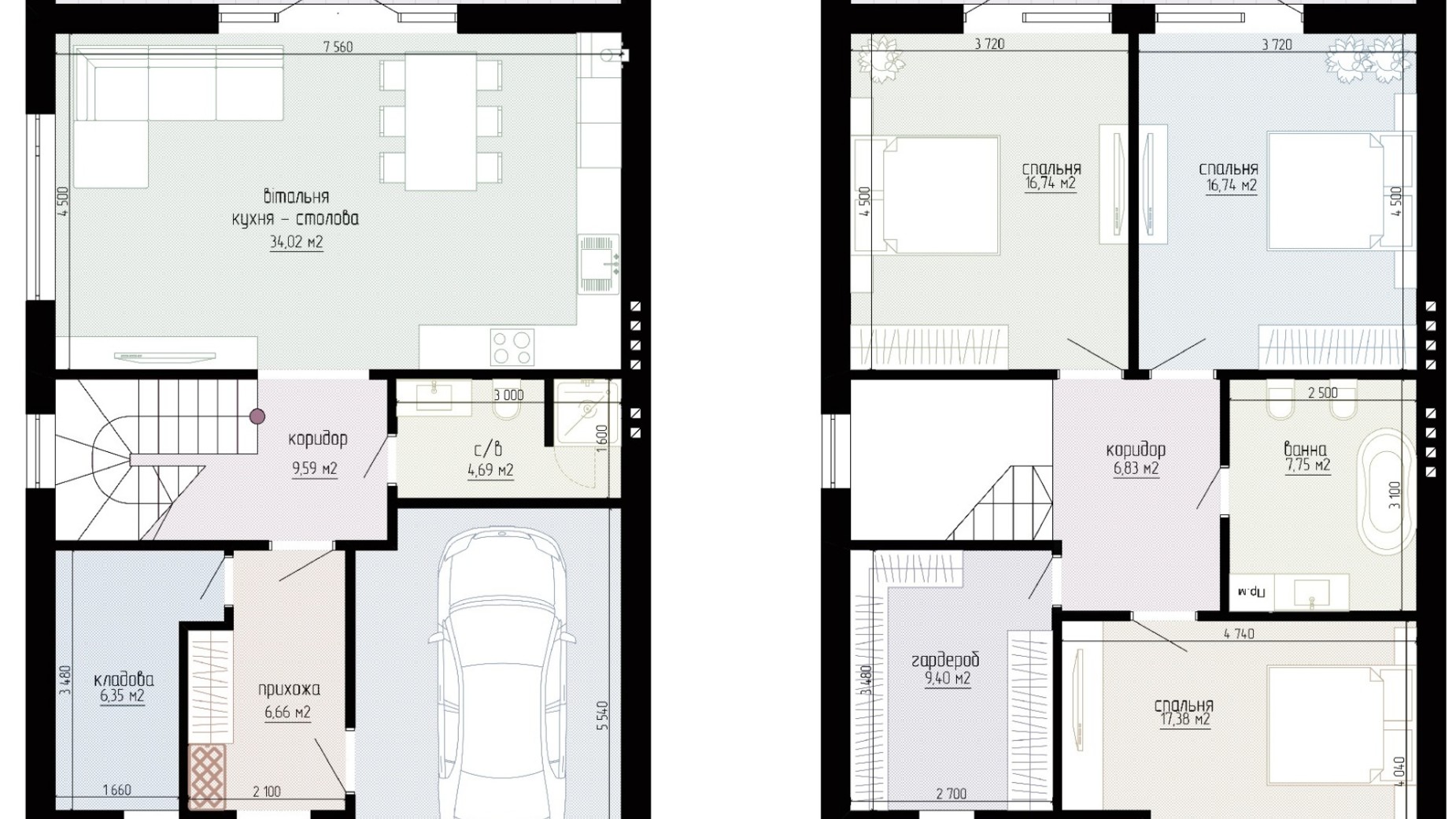 Планировка дуплекса в Дуплексы Apple Park 164 м², фото 626223