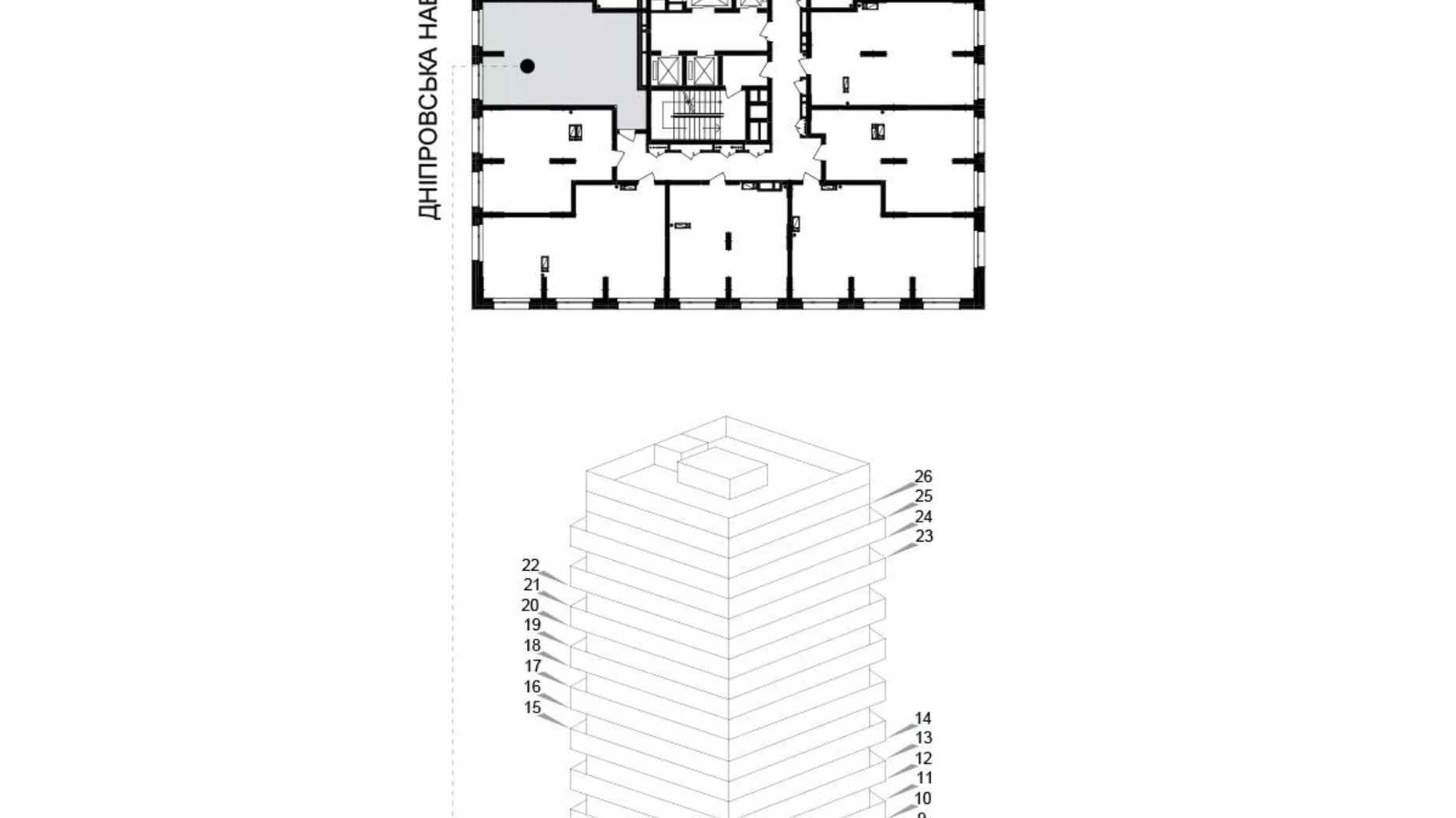 Планировка 1-комнатной квартиры в ЖК Kub29 52.6 м², фото 627031