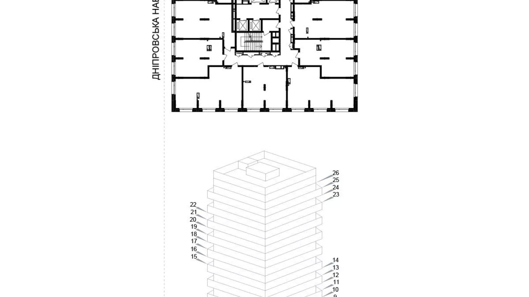 Планування 1-кімнатної квартири в ЖК Kub29 67.2 м², фото 627034